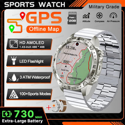 Waterproof Compass BT Call Swim Sports Bracelets For Men
