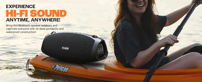 W-KING X10 Bluetooth Speaker, 120W Max Portable Loud Speakers Wireless Bluetooth Boombox, 70W IPX6 Waterproof Outdoor Party Large Big Speaker, Triple Passive Radiator/Subwoofers*2-Deep Bass/42H/TF/AUX/EQ