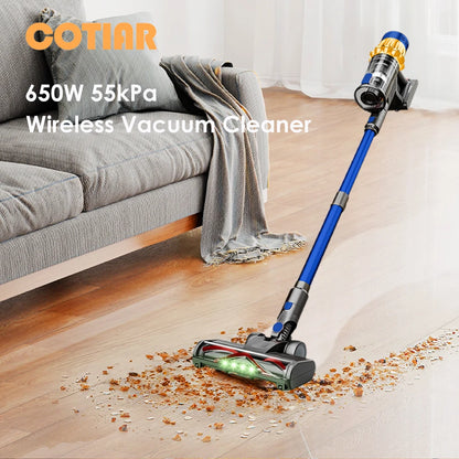 COTIAR V22 Cordless Vacuum Cleaner 650W 55000PA Home Appliance Handheld Vacuum Cleaner Cleaning Supplies Removable Battery