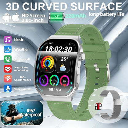 Watch Heart Rate Health Monitoring Watches Wireless BT Call Outdoor Sports Smartwatch HW12