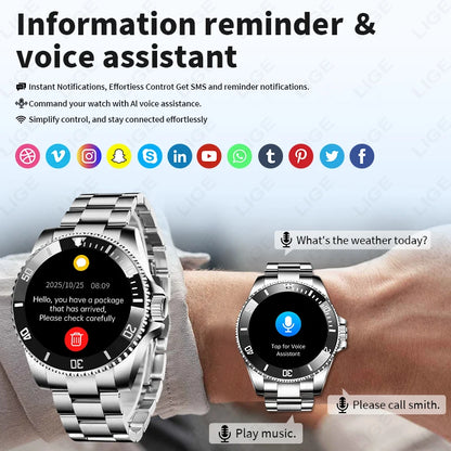 Sports Monitor Men's Watches 1.27" HD Screen Bluetooth Call IP68 Waterproof Men Smartwatch