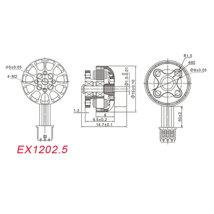 HappyModel 3inch Crux3 Toothpick Frame FPV Kit EX1202.5 6400KV Brushless Motor with Gemfan 3018 Propeller Combo for RC FPV Drone