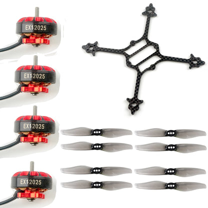 HappyModel 3inch Crux3 Toothpick Frame FPV Kit EX1202.5 6400KV Brushless Motor with Gemfan 3018 Propeller Combo for RC FPV Drone