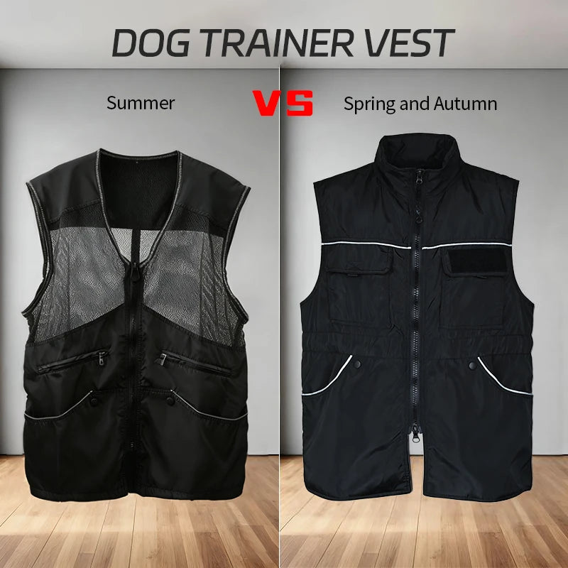 Lightweight Mesh Dog Training Vest with Multiple Pockets Bite Resistant for Spring Summer Training