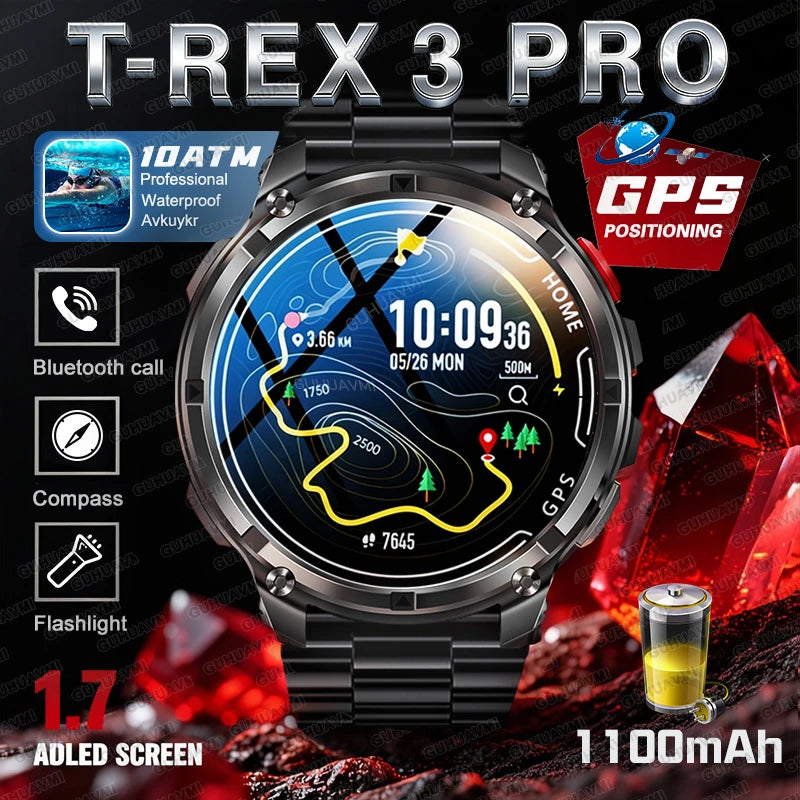 10ATM Waterproof Military Grade Sports Outdoor Smartwatches