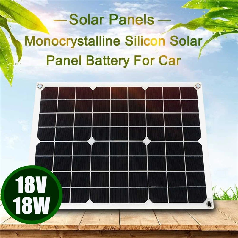 110/220V Solar Power System 18W Solar Panel Battery Charge 30A Controller 6000W 12V 220V Inverter Complete Power Generation Kit