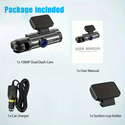 Dual Lens Car DVR FHD 1920*1080P Dash Camera Cabin Dashcam Vehicle Video Dash Cam Drive Recorder Interior Mini Dvrs Black Box