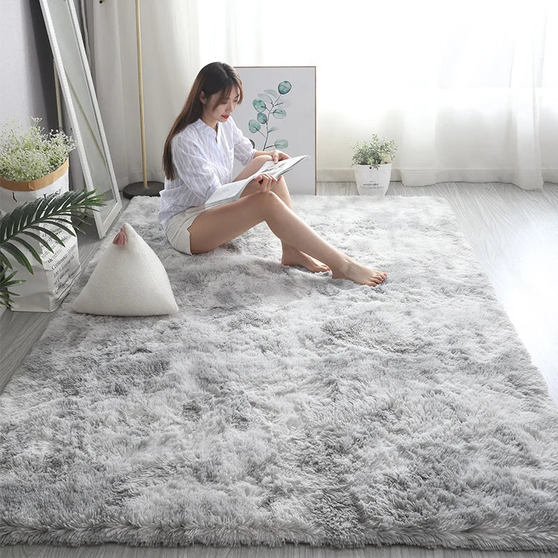 Fluffy Carpets For Living Room Nordic Lounge Rug Houses and Plush Kids Bedroom Bed Down Bedside Carpet Home Decor Furry Mat