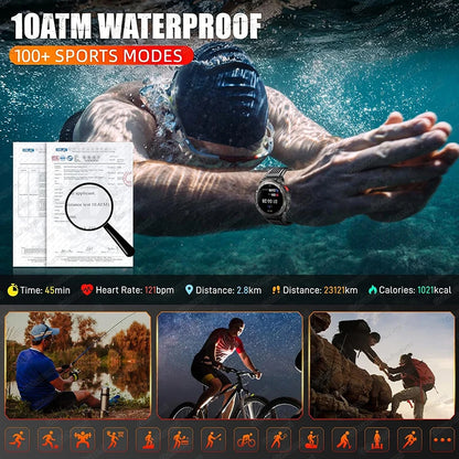 10ATM Waterproof Military Grade Sports Outdoor Smartwatches