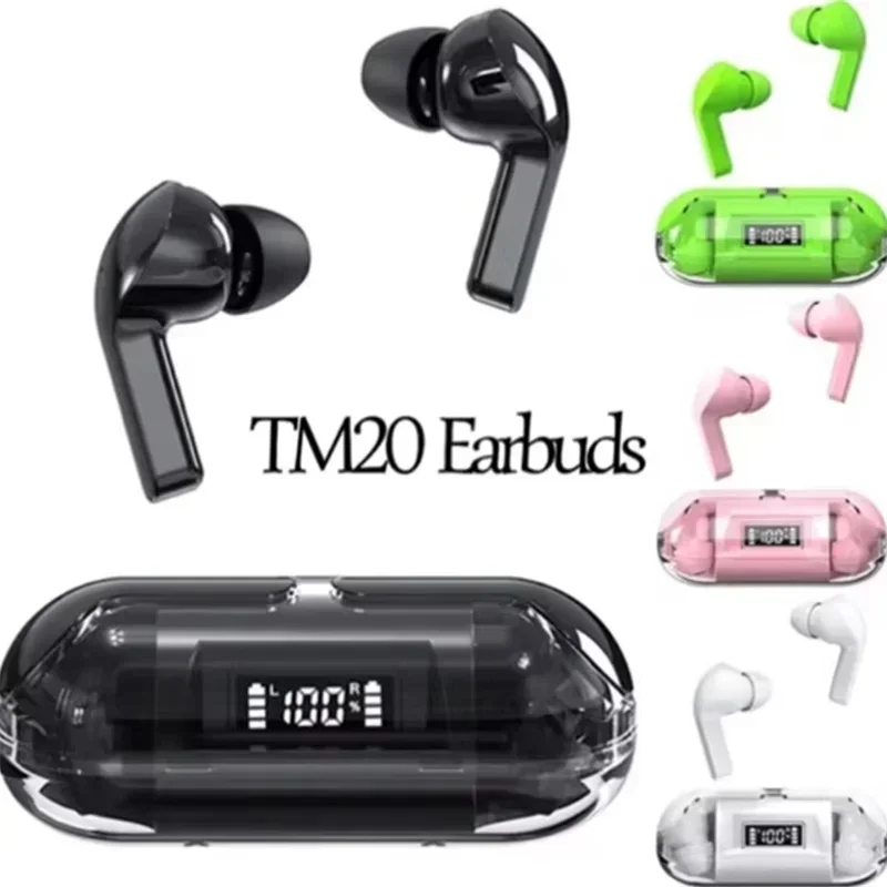 TWS Headphones Earbuds Bluetooth Earphones Wireless Headset Wholesale New Women Sport Men Smart Display Stereo Microphone