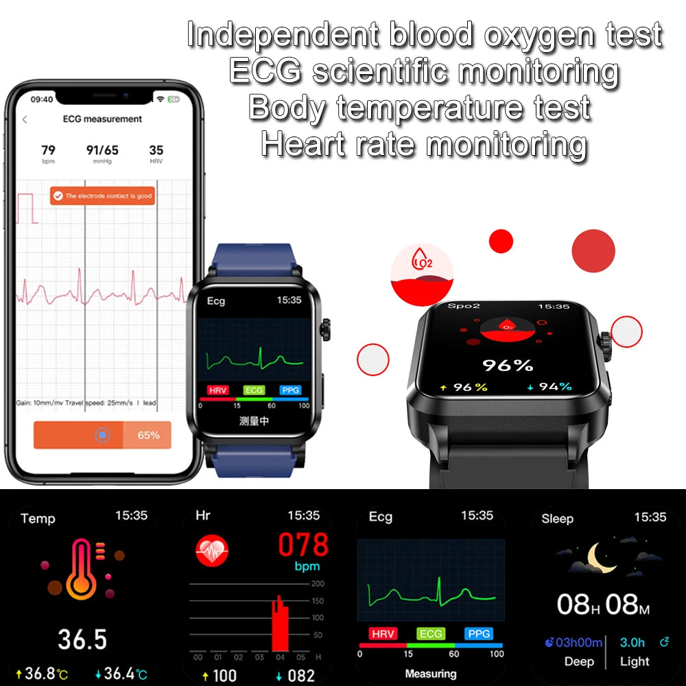 2026 New Airbag Smart Watch man air Pump ECG True Accurately Blood Pressure