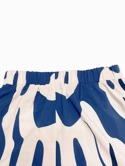 Elegant Summer Print Women's Set For Casual Vacation Style, Short-sleeved Shirt And High-waisted Shorts Two-piece Outfit