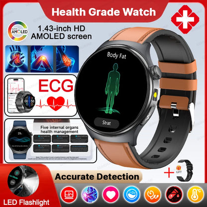 Health Check Body Temperature BT Call Sports Smart Watches For Men 2026