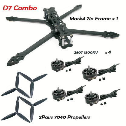 Mark 4 7inch 295mm 2807 1300KV Brushless Motor 7040 Propeller for Mark4 FPV Racing Drone Quadcopter Freestyle Frame Kit