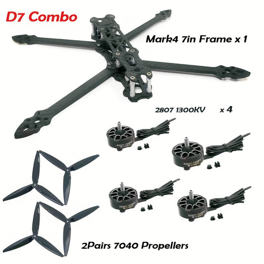 Mark 4 7inch 295mm 2807 1300KV Brushless Motor 7040 Propeller for Mark4 FPV Racing Drone Quadcopter Freestyle Frame Kit