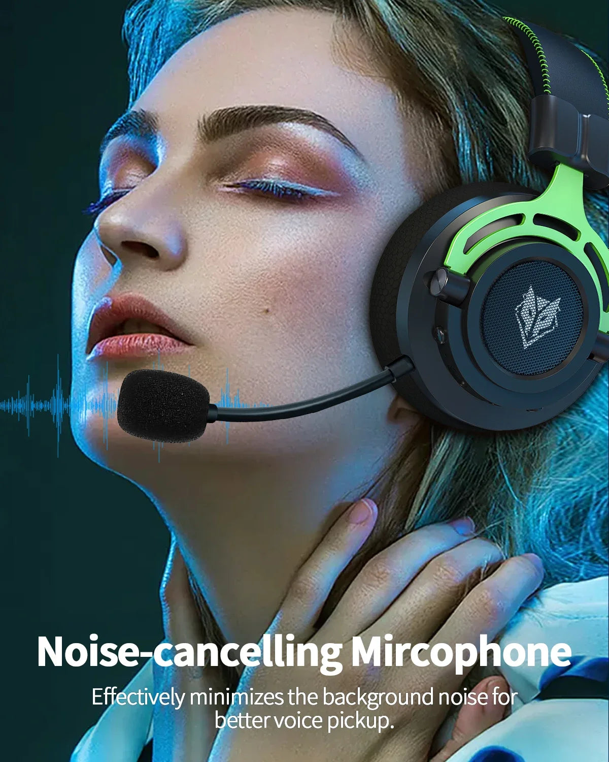 NUBWO G03 Headsets Gamer 2.4GHz Dongle Dual Wireless Bluetooth Headphone with Noise Canceling Microphone Stereo Sound Compatible