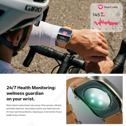 Watch Heart Rate Health Monitoring Watches Wireless BT Call Outdoor Sports Smartwatch HW12