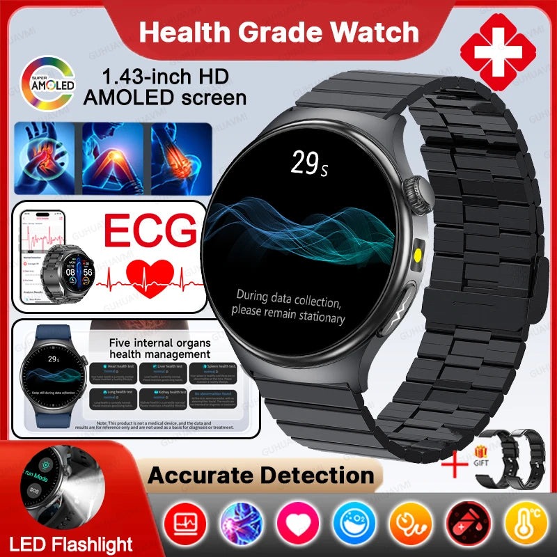 Health Check Body Temperature BT Call Sports Smart Watches For Men 2026