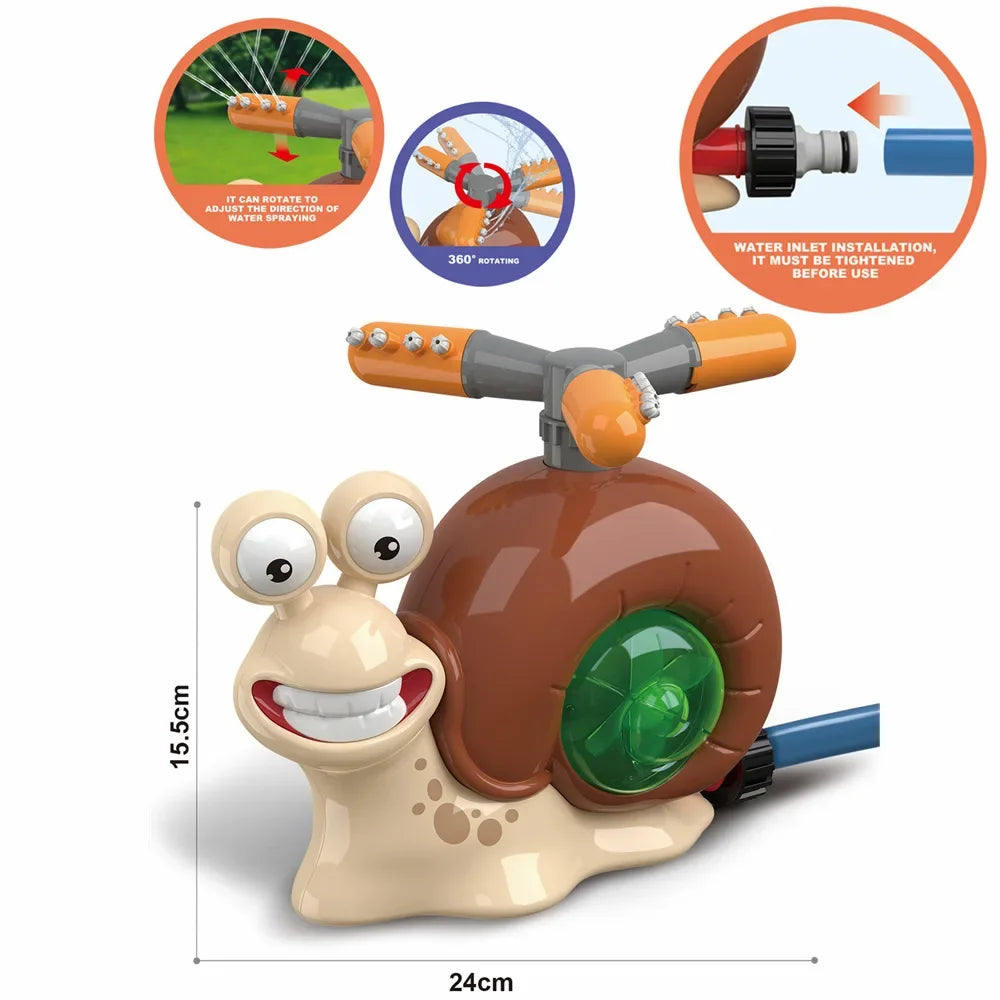Water Spray Toy Hydrant Sprinkler Outdoor Backyard Garden Water Toys Summer Yard Cartoon Splash Sprinkler Baby Bath Toy for Kids
