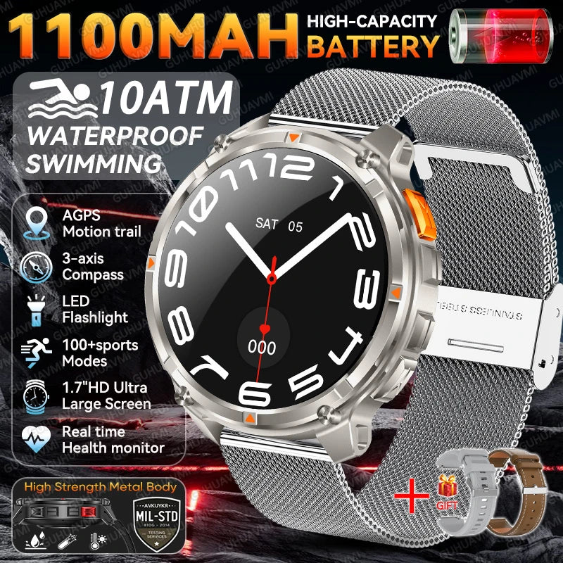 10ATM Waterproof Military Grade Sports Outdoor Smartwatches