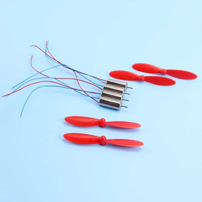 4 X DIY DC 3.7V 50000RPM 716 Hollow Cup Coreless High-speed Motor with 4 X 55MM Propeller Cw CCW for DIY Micro FPV Quadcopter