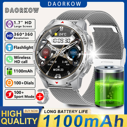 Smart Watch LED Flashlight Outdoor KT88 Compass Wireless call Men Multi-Sport