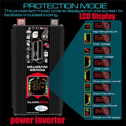 110/220V Solar Power System 18W Solar Panel Battery Charge 30A Controller 6000W 12V 220V Inverter Complete Power Generation Kit