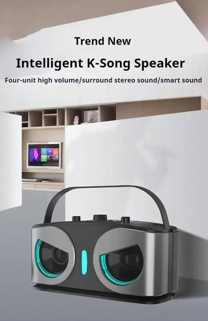 Karaoke Wireless Portable Bluetooth Speaker With Microphone Subwoofer Machine Powerful Sound Box Music Caixa De Som Audio Bocina