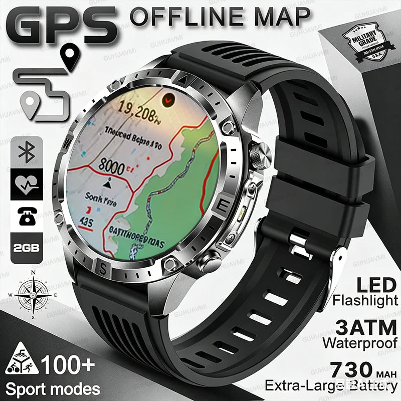 Waterproof Compass BT Call Swim Sports Bracelets For Men
