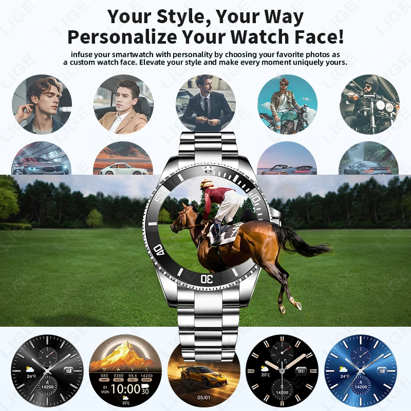 Sports Monitor Men's Watches 1.27" HD Screen Bluetooth Call IP68 Waterproof Men Smartwatch