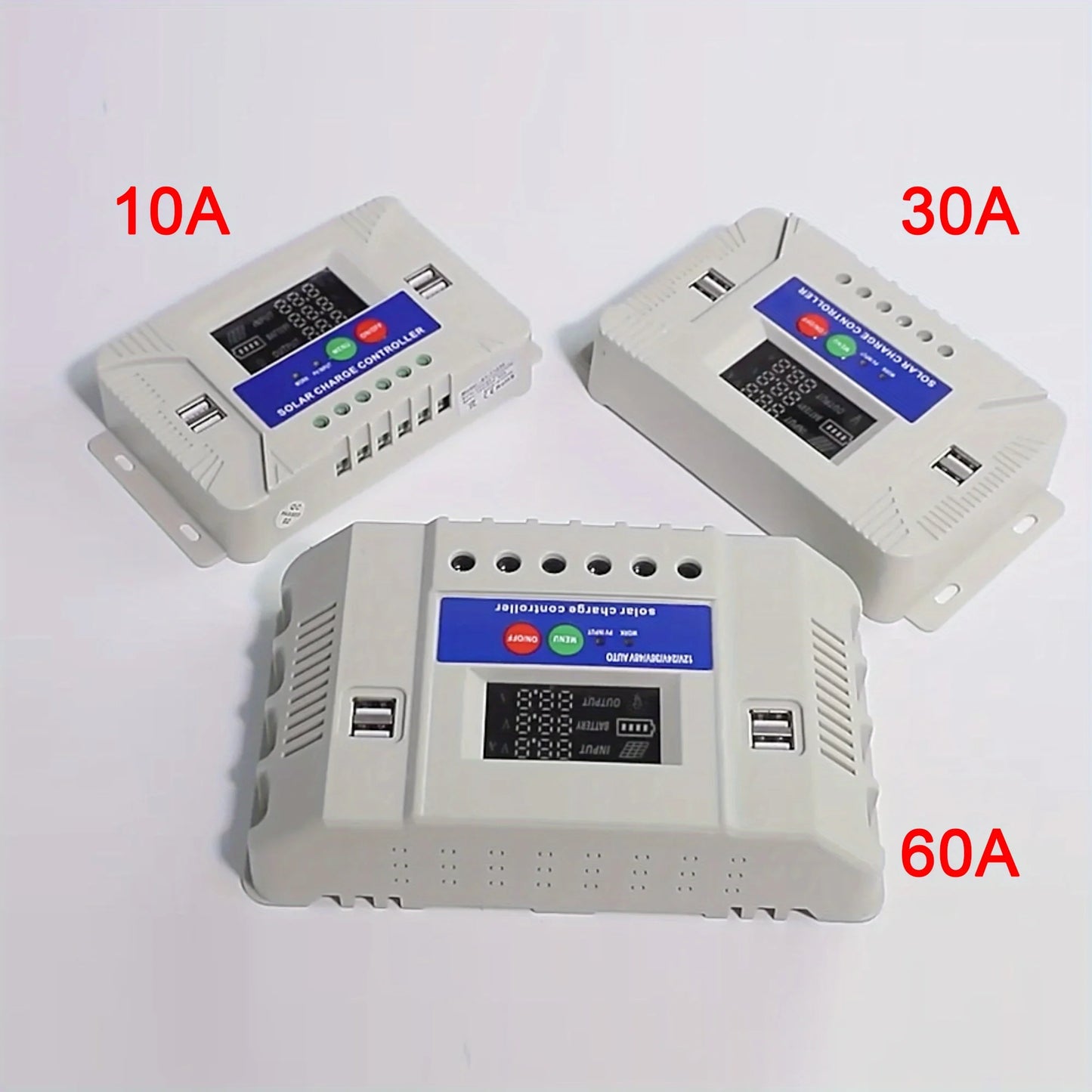 60A Smart Solar Charge Controller 12V/24V/36V/48V Auto,PWM 3-Stage Charging,LCD Display,for Lead-Acid/AGM/Gel/Li-ion/LiFePO4