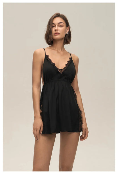 Plus Size 3XL -5XL Female Nightgown Chemise Sleepwear