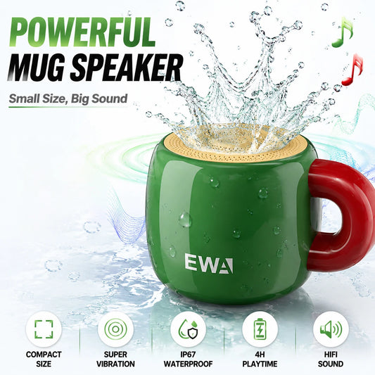 Mini Cup Bluetooth Speakers 5W High Powerful Bass Wireless Speaker 360° Surround Sound IP67 Waterproof HiFi Creative Sound Box