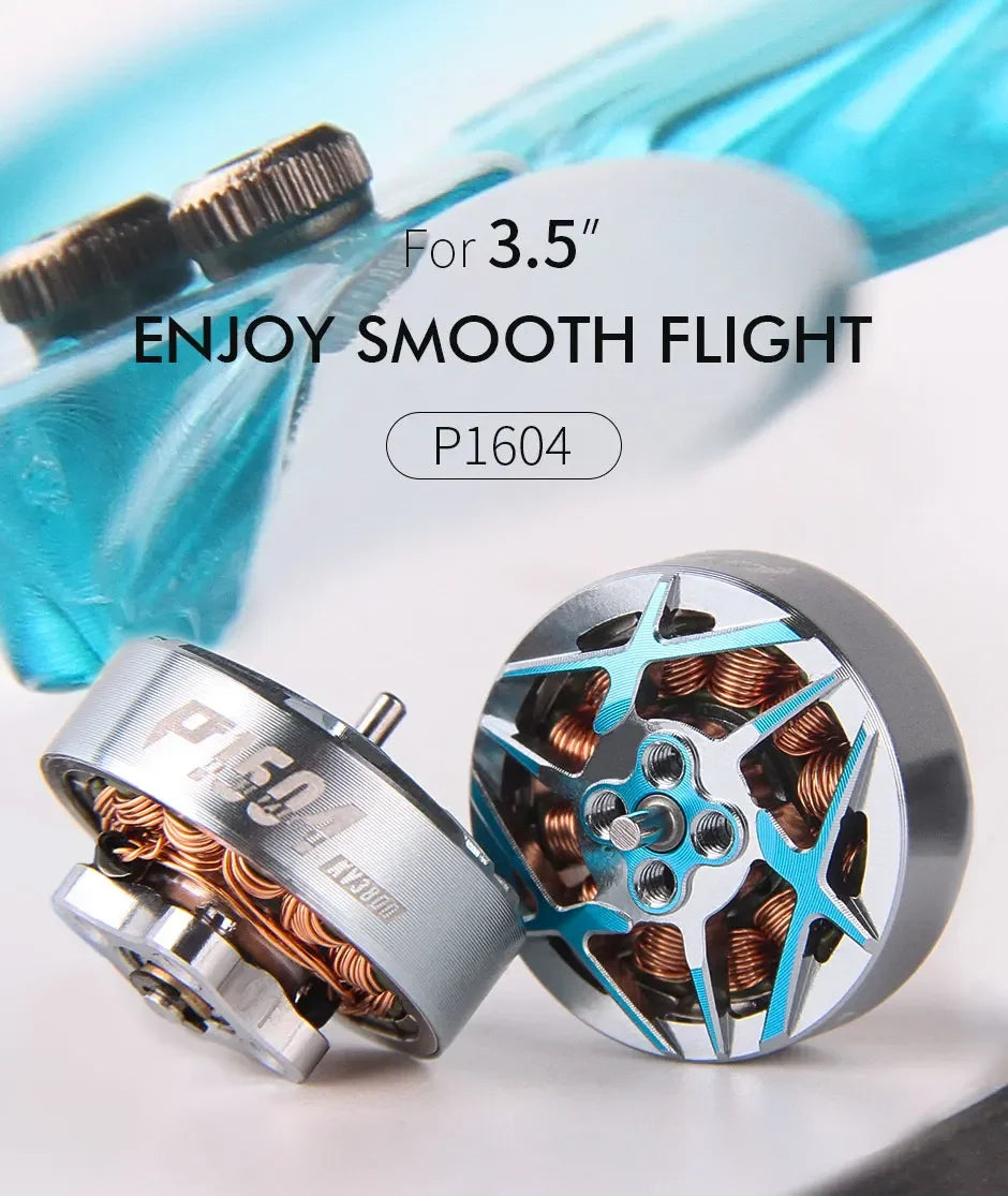T-MOTOR P1604 KV2850 6S / KV3800 4S Brushless Motor 2mm Shaft for 3.5" Sub250g FPV Racing Drone - Lightweight Freestyle Build