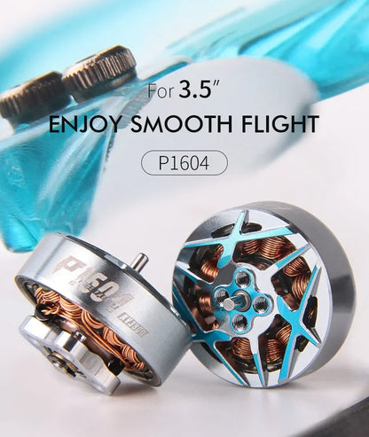 T-MOTOR P1604 KV2850 6S / KV3800 4S Brushless Motor 2mm Shaft for 3.5" Sub250g FPV Racing Drone - Lightweight Freestyle Build
