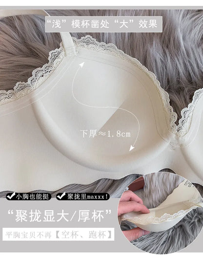 Hot Selling Ladies Push Up Bra Set Seamless Wireless Support Anti-Sagging Comfort Lingerie S-XL for Young Women Soft Daily Wear