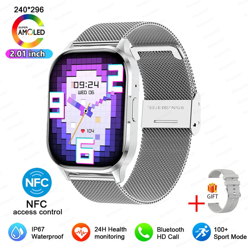 Ultra Thin Smart Watch Man Women Screen Always Display Time Sports