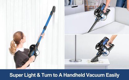 INSE N650 Cordless Vacuum Cleaner, 25Kpa Lightweight Stick Vacuum, Up to 45 Min
