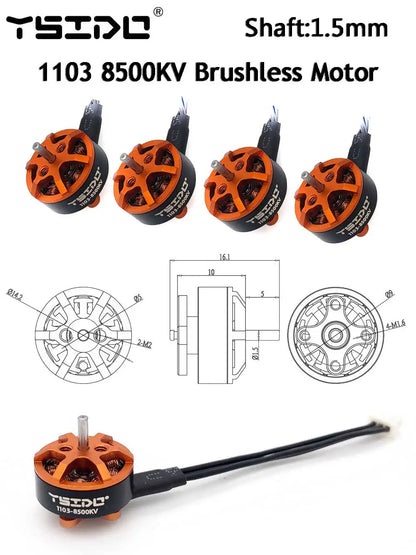 4PCS YSIDO 1103 1104 1204 1303 1404 1505 1604 Brushless Motor for RC FPV Fixed-wing Racing Drone RC Quadcopter RC Accessories