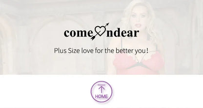 Comeondear Women Sleepwear Floral Lace Nightgown Valentine's Sheer Nighty Dresses Sexy Babydoll Adult Hot Lingerie with Thong