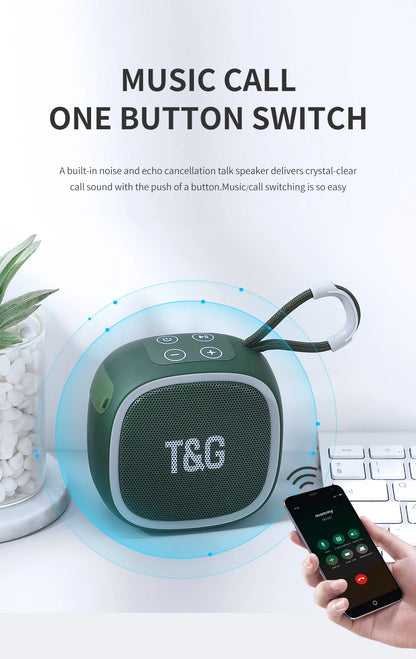Bluetooth Speaker Mini Portable Wireless Powerful Speakers TWS BT 5.3 Sound Box HIFI Loudspeaker Supports TF Card Radio TG659