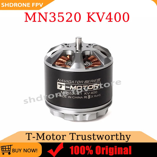 T-MOTOR MN3520 KV400 Brushless Motor 4-8S LiPo 1140W Max Power 38A Max Current High Quality for RC Drone Multicopter UAV