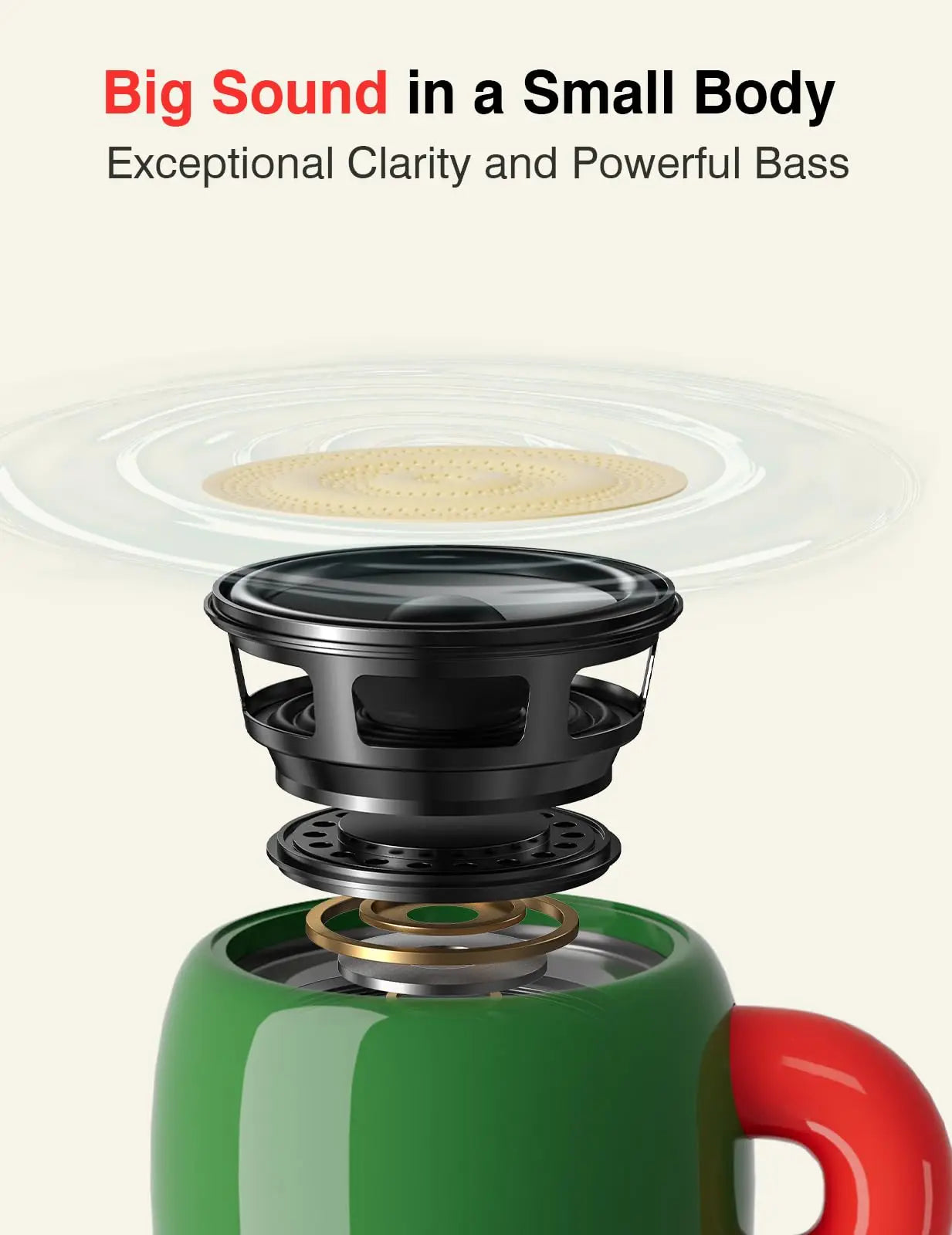Mini Cup Bluetooth Speakers 5W High Powerful Bass Wireless Speaker 360° Surround Sound IP67 Waterproof HiFi Creative Sound Box