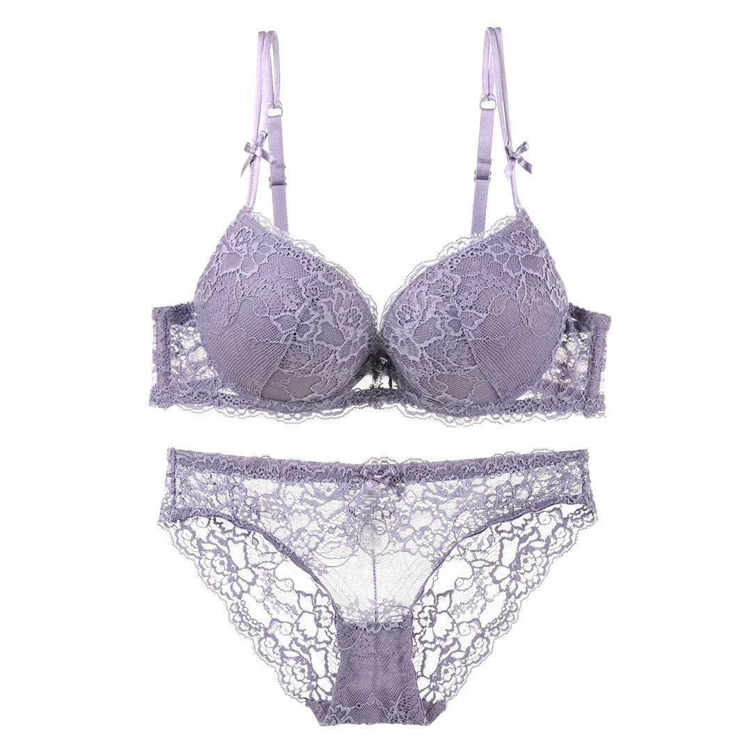Women Sexy Bra Set Push Up Ladies Lingerie Set Elegant Underwear Casual Daily Bra and Panty Set