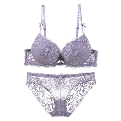 Women Sexy Bra Set Push Up Ladies Lingerie Set Elegant Underwear Casual Daily Bra and Panty Set