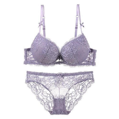 Women Sexy Bra Set Push Up Ladies Lingerie Set Elegant Underwear Casual Daily Bra and Panty Set