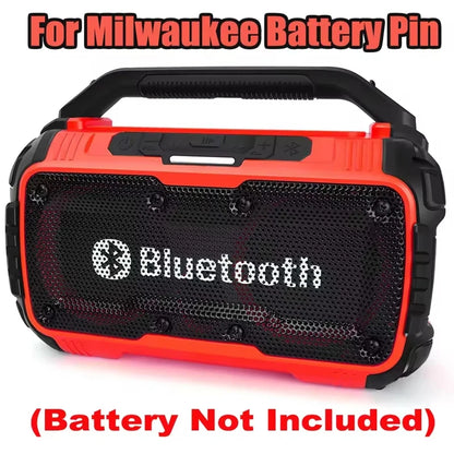 Original Speaker Bluetooth Speaker Wireless Bluetooth Subwoofer Loudspeaker Stereo Surround ﻿For Milwaukee 18V Battery