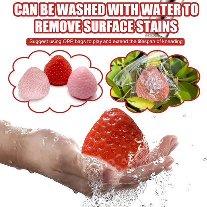 1pcs Taba Squishies Strawberry Fruit Squeeze Toys Kawaii Sticky Stress Fidget Toy Gift Perfect Desk Accessory for Kids Adults