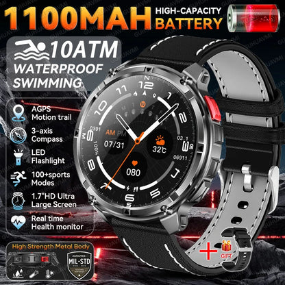 10ATM Waterproof Military Grade Sports Outdoor Smartwatches