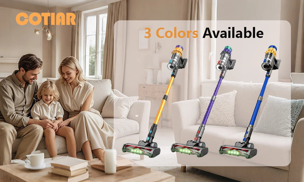 COTIAR V22 Cordless Vacuum Cleaner 650W 55000PA Home Appliance Handheld Vacuum Cleaner Cleaning Supplies Removable Battery